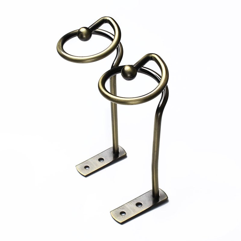 Elifel Curtain Holdback Bronze Set of 4 Drape Holder Hook Tieback for Window Sheer and Blackout Panels Decorative Draperies Metal - Image 4